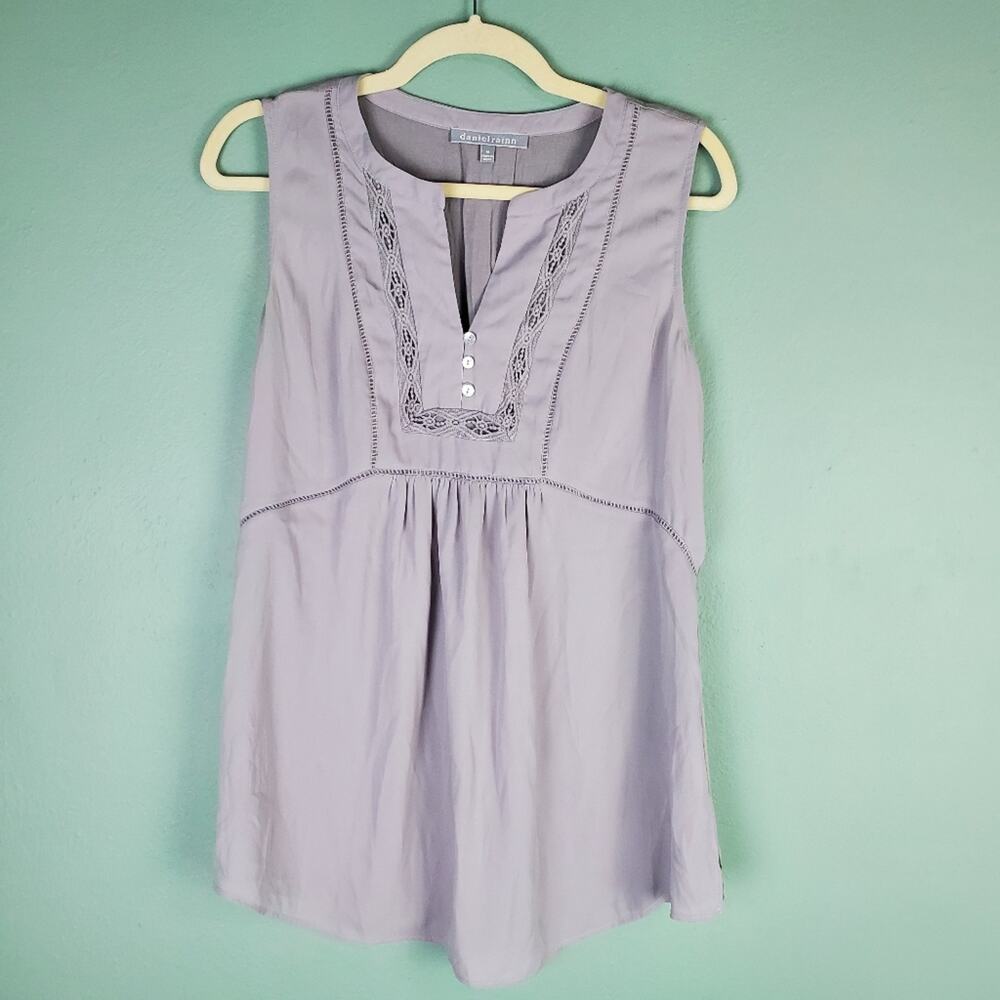 Daniel Rainn Women's Gray Sleeveless Top Size Medium